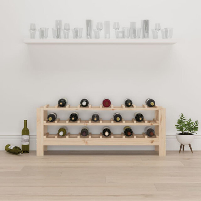 30 Bottle Solid Wood Floor Wine Bottle Rack in Brown by Wayfair ...