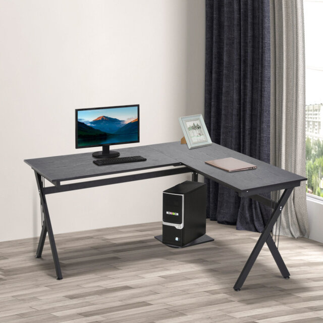 Asid 155cm W L-Shaped Executive Desk by Wayfair | ufurnish.com