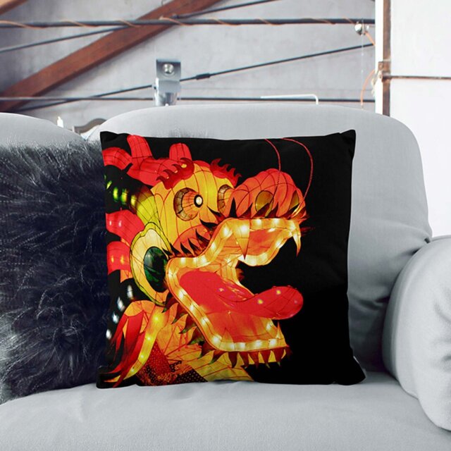 LARGE SQUARE CUSHION DRAGON MOTHER main image 1