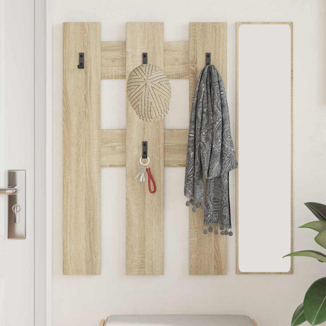 Wall Cladding Coat Rack Wall-Mounted Coat Rack 65 X 3 X 100 Cm Engineered Wood by Wayfair ...