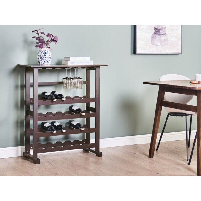 Durnish Rack Wine Rack ROWLEY 91 cm Dark Brown by Wayfair | ufurnish.com