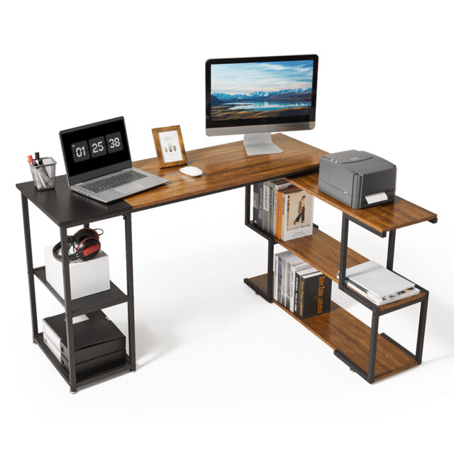Krimhilde 135.5Cm W L-Shaped Computer Desk by Wayfair | ufurnish.com