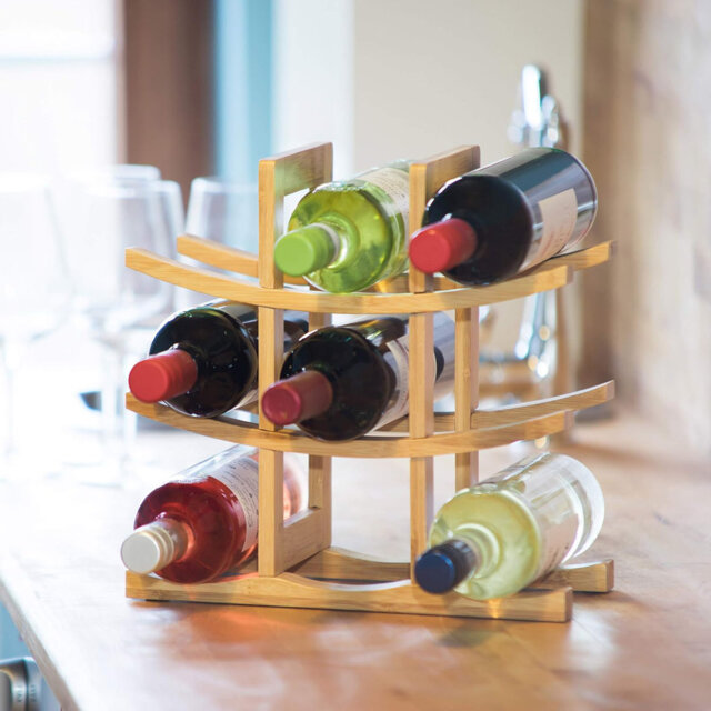 Bamboo Wine Rack, For 9 Standard Bottles, Original Design, Free ...