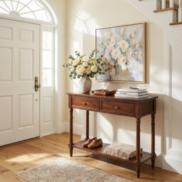 Laura Ashley Provencale 1 Drawer Console Table, Ivory by John