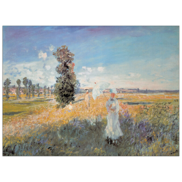 Fields in Spring 'by Claude Monet Art Print by Wayfair | uFurnish.com