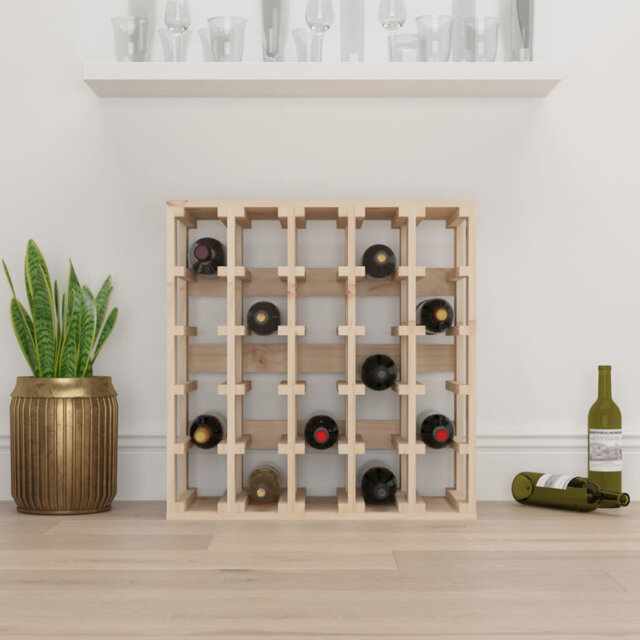 25 Bottle Solid Wood Floor Wine Bottle Rack in Brown by Wayfair ...