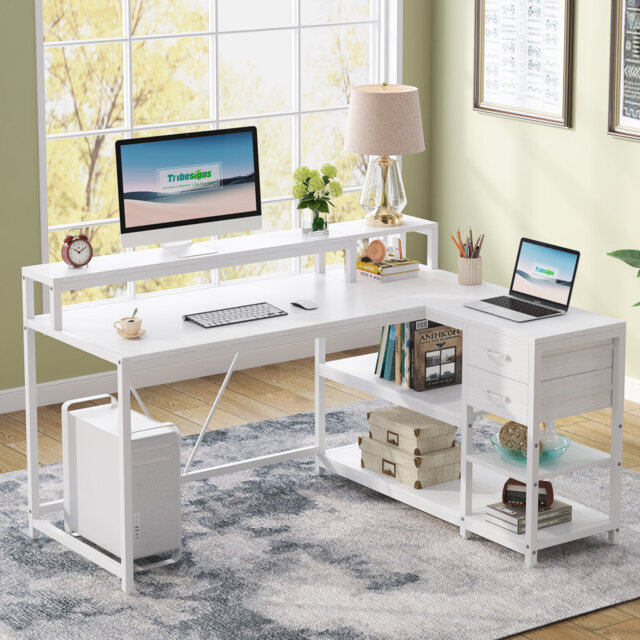 104.1Cm W L-Shaped Computer Desk by Wayfair | ufurnish.com