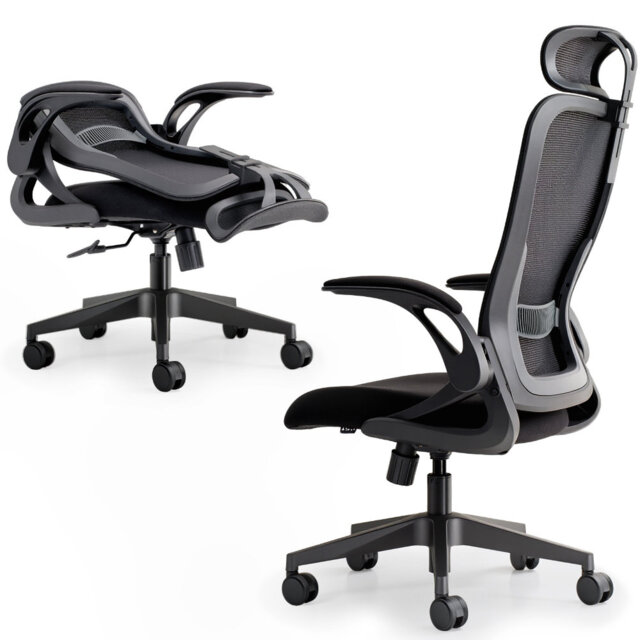 Model U Folding Office Chair – Ergonomic High-Rebound Mesh, Compact ...