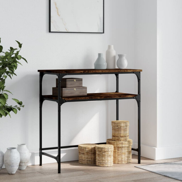 Vidaxl Console Table Grey Sonoma 75X35.5X75 Cm Engineered Wood by ...