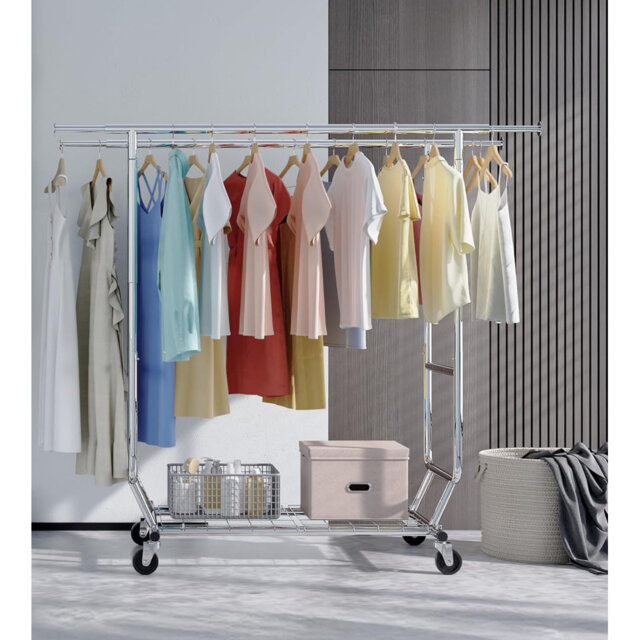 Durnish Rack 103cm Rolling Clothing Rack by Wayfair | ufurnish.com