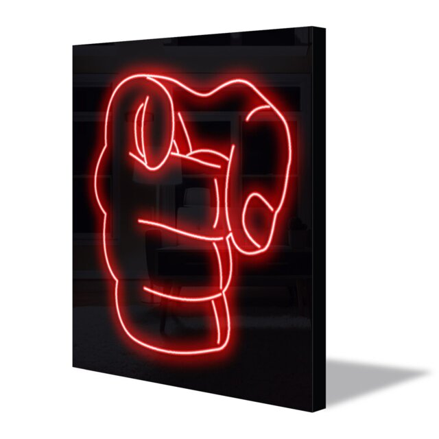Led Hand Point Sign Pointing Finger LED Neon Sign Wall Décor by Wayfair | ufurnish.com