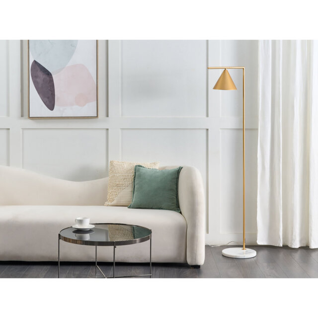 Angeliana 155cm Gold Reading Floor Lamp by Wayfair | ufurnish.com