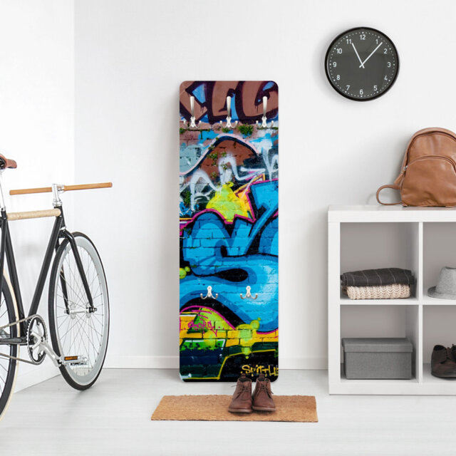Graffiti Rack Colours of Graffiti Wall Mounted Coat Rack by Wayfair | ufurnish.com