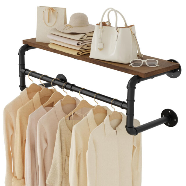 Durnish Rack 65cm Wall Mounted Clothes Rack by Wayfair | uFurnish.com