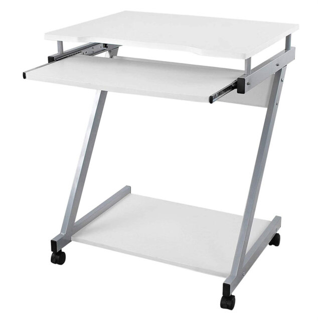 Z Type Computer Table Computer Desk Mobile, Writing Desk Z-Shaped, PC Table For Small Spaces ...