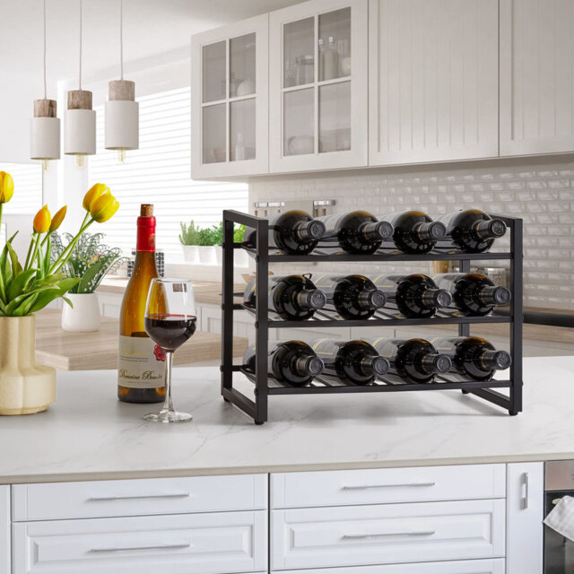 Durnish Rack Wine Rack Countertop, Freestanding Wine Rack by Wayfair | ufurnish.com