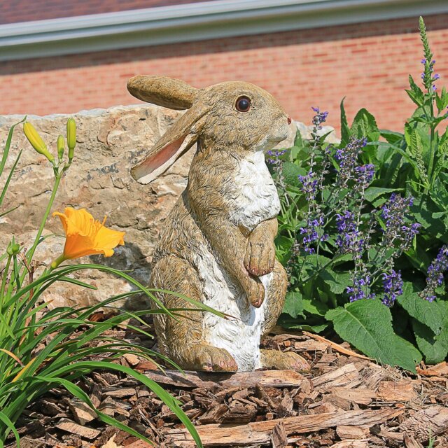 Hopper the Bunny Standing Garden Rabbit Statue by Wayfair | ufurnish.com