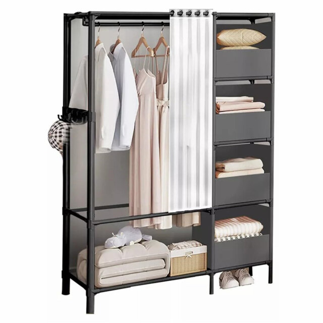 Metal Clothes Rail, Heavy Duty Clothes Rail, Multifunctional Garment ...