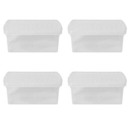 Wham Clip Square Plastic Storage Boxes with Secure Clip Lock Lids Clear ...