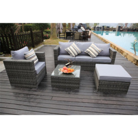 Tru Rattan 5 - Person Seating Group with Cushions