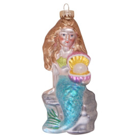 Mermaid with Pearl Christmas Hanging Figurine Ornament