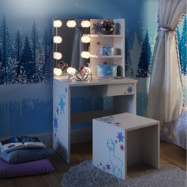 Children Snowflake Dressing Table Set with Mirror
