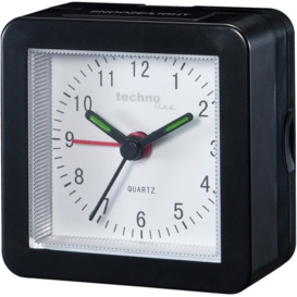 Technoline quartz alarm clock model SC, black, analogue, classic