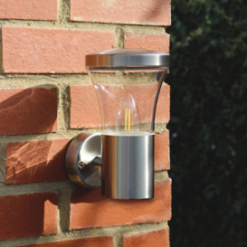 Silver 212cm H Integrated LED Outdoor Wall Lantern