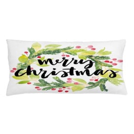 Isulf Christmas Watercolour Wreath Outdoor Cushion Cover