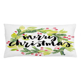 Isulf Christmas Watercolour Wreath Outdoor Cushion Cover