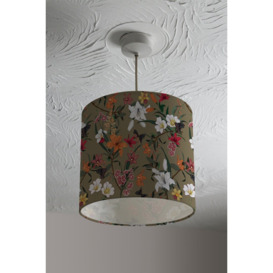 Selection of Flowers Cotton Drum Lamp Shade
