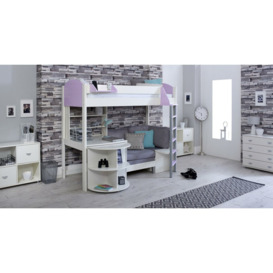 Melodie European Single (90 X 200Cm) Solid Wood L-Shaped Bunk Bed with Bookcase by Isabelle & Max