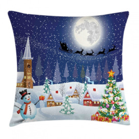 Elef Christmas Winter Landscape Outdoor Cushion Cover