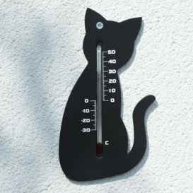 Nature Outdoor Wall Thermometer Cat