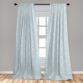 Agretha Abstract Geometry Slot Top Room Darkening Curtains