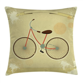 Yarrington Postcard of Bike Outdoor Cushion Cover