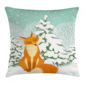 Tazmin Fox Red Fox Winter Forest Xmas Cushion Cover