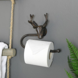 Stag Head Wall Mounted Toilet Roll Holder