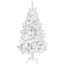White Teddy Flocked Artificial Spruce Christmas Tree