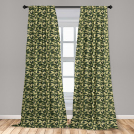 Bronius Camouflage Slot Top Room Darkening Curtains