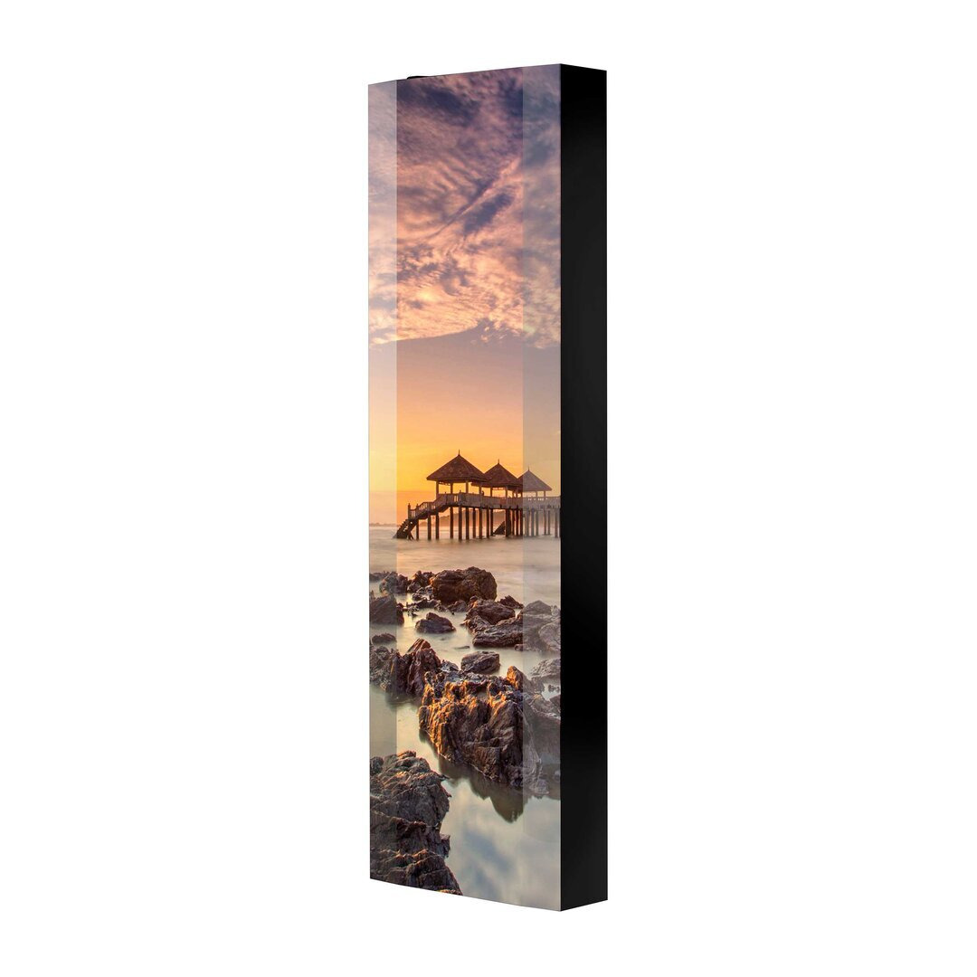 Beach Sunset 8 Pair Shoe Storage Cabinet by Wayfair | ufurnish.com