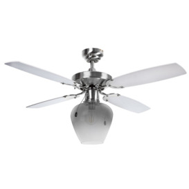 105cm Desantiago 2 - Blade Ceiling Fan with Pull Chain and Light Kit Included
