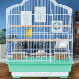 Hutton 56.5Cm Steel Victorian Top Free Standing Cage (Table) Bird Cage with Perch