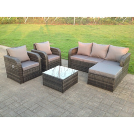 Kristen Rattan 6 - Person Seating Group with Cushions