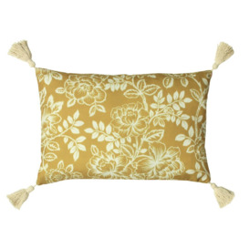 Drue Feathers Floral Lumbar Cushion with filling