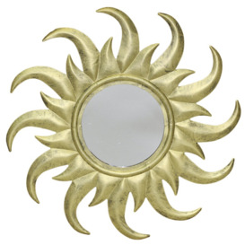 Cribb Sunburst Mirror in Antique Gold