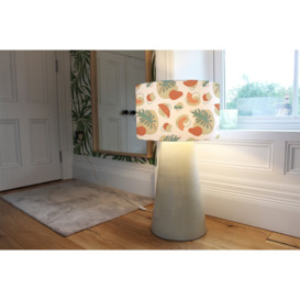 Line Art and Botanical Elements 40cm Canvas Drum Lamp Shade