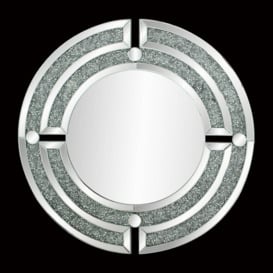 Brunot Round Metal Framed Wall Mounted Accent Mirror in Silver