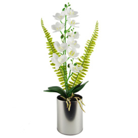 Artificial Orchid Floral Arrangement in Planter