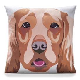 Ethban Cocker Spaniel Dog Scatter Cushion with Filling
